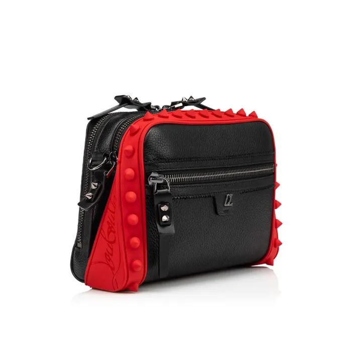 MenWomen Loubitown Crossbody Bag 8211 Calf Leather And Rubber 8211 Black Christian Louboutin Crossbody Bags
