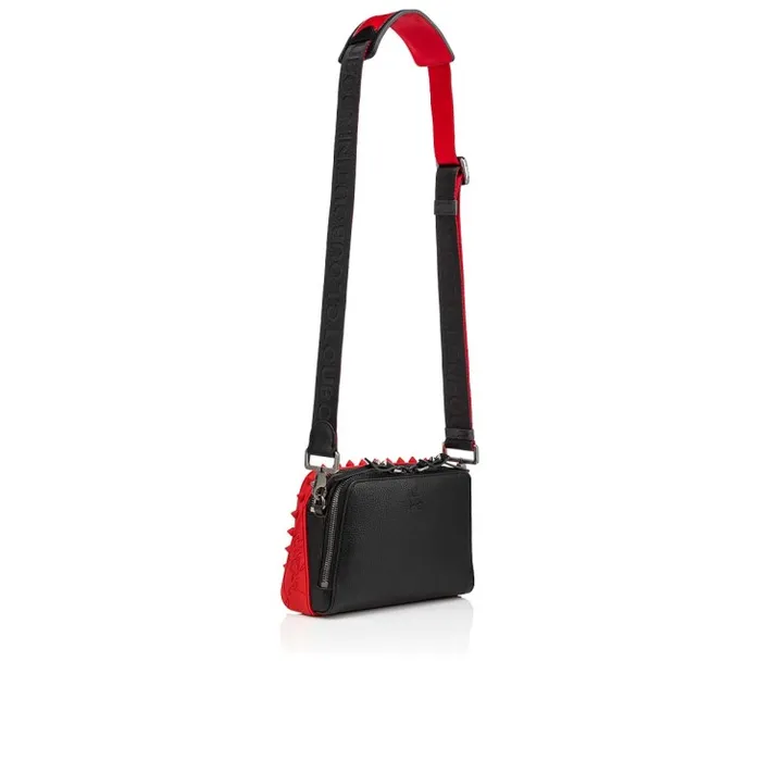 MenWomen Loubitown Crossbody Bag 8211 Calf Leather And Rubber 8211 Black Christian Louboutin Crossbody Bags