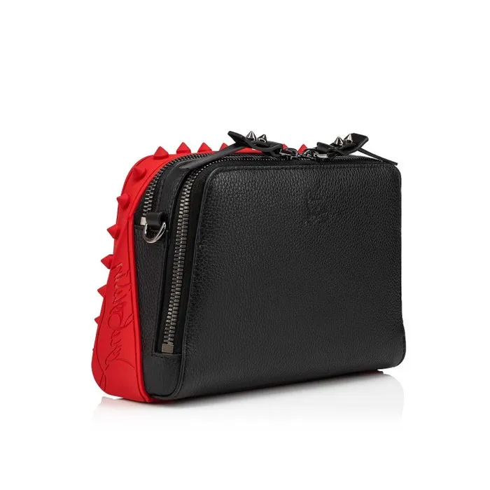MenWomen Loubitown Crossbody Bag 8211 Calf Leather And Rubber 8211 Black Christian Louboutin Crossbody Bags