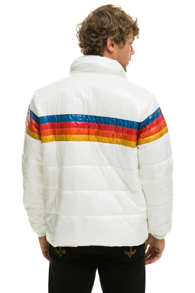 MenWomen Outerwear Aviator Nation 4 STRIPE LUXE TRAVELER JACKET 8211 GLOSSY WHITE MenWomen Outerwear Aviator Nation 4 STRIPE LUXE TRAVELER JACKET 8211 GLOSSY WHITE
