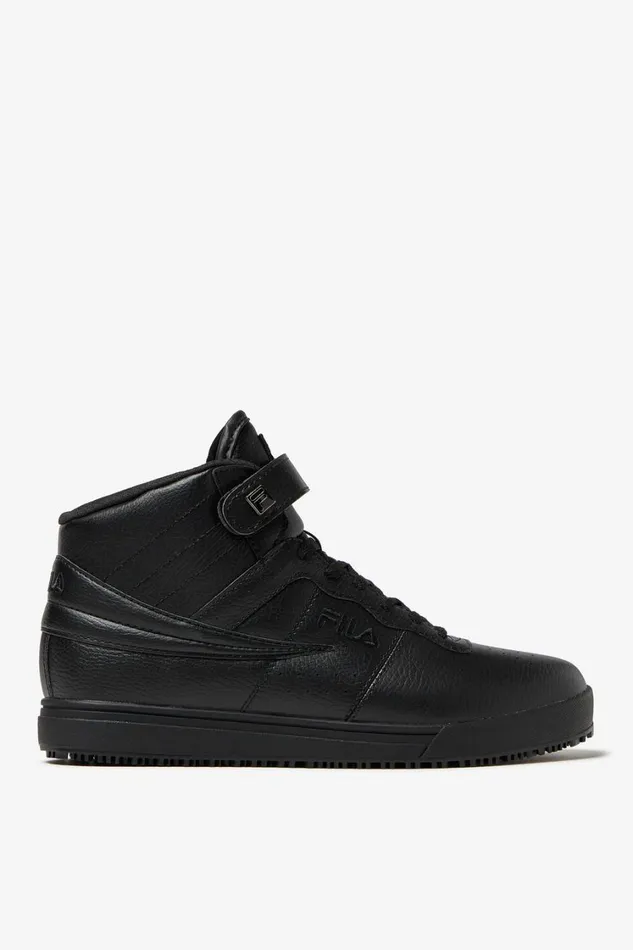 Men Work Shoes Fila Vulc 13 Slip Resistant Shoe 001 Black Black Black