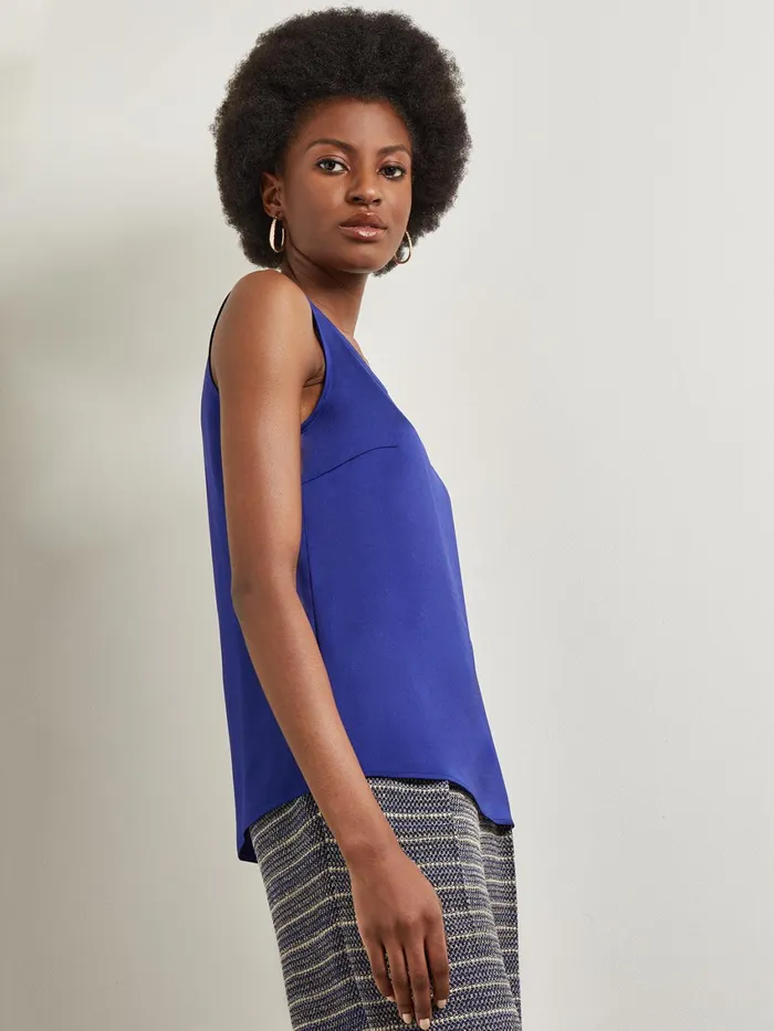 Misook Classic Crepe De Chine Tank Top Women Tops and Tees
