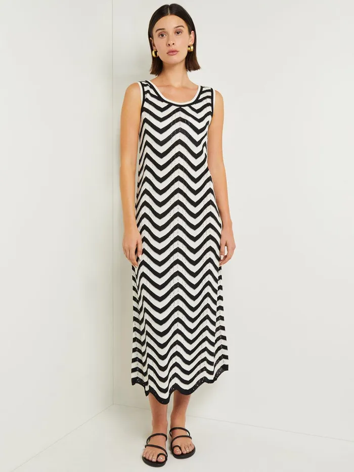 Misook Midi Sheath Dress 8211 Chevron Hem Intarsia Knit Women Dresses