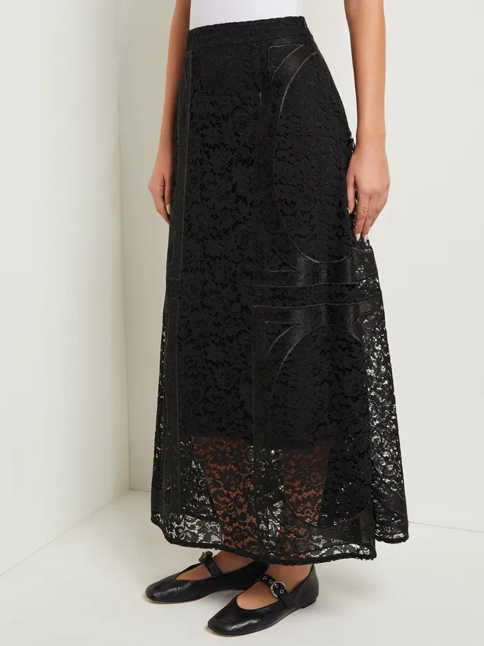 Misook Modern Fit Textural Woven Maxi Skirt Women Skirts