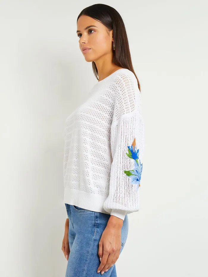 Misook Pointelle Top 8211 Balloon Sleeve Sweater Misook Women Tops and Tees Misook Pointelle Top 8211 Balloon Sleeve Sweater Misook Women Tops and Tees