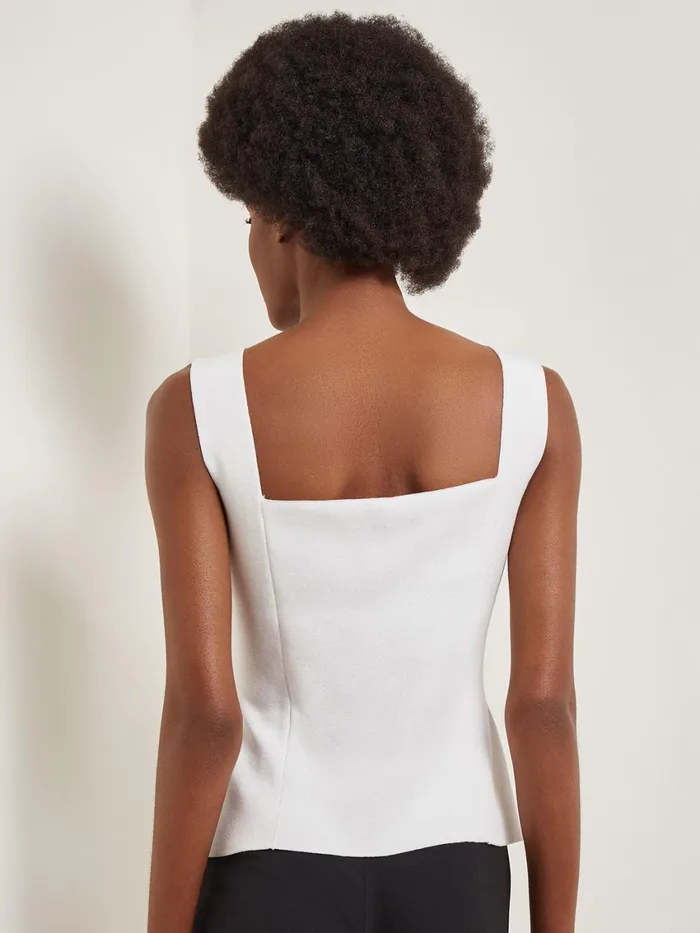 Misook Square Neck Knit Tank Women Tops and Tees Misook Square Neck Knit Tank Women Tops and Tees
