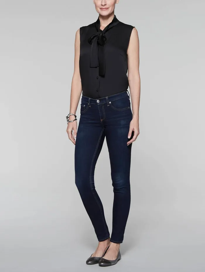 Misook TieNeck Crepe De Chine Blouse Women Tops and Tees