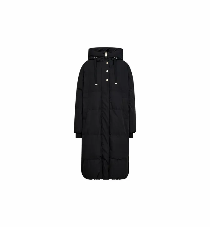 MMCayo Long Quilt Down Jacket Black Women Jackets and Coats MOS MOSH MMCayo Long Quilt Down Jacket Black Women Jackets and Coats MOS MOSH