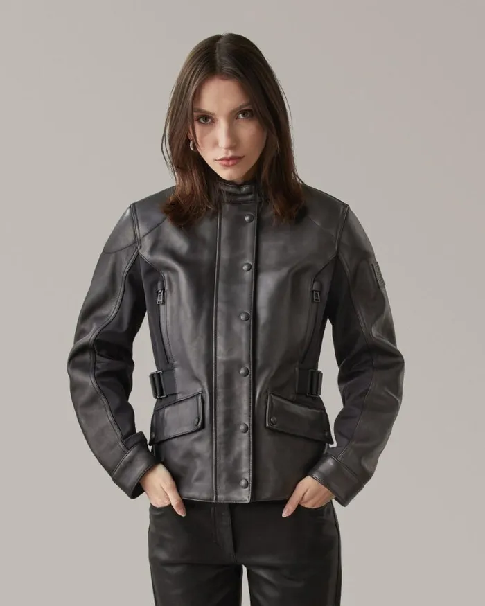 Motorcycle Armour MenWomen Belstaff Westerly Motorcycle Jacket Black
