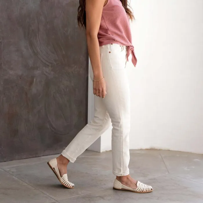 Nisolo Flats and Slip Ons Women Huarache Sandal Bone