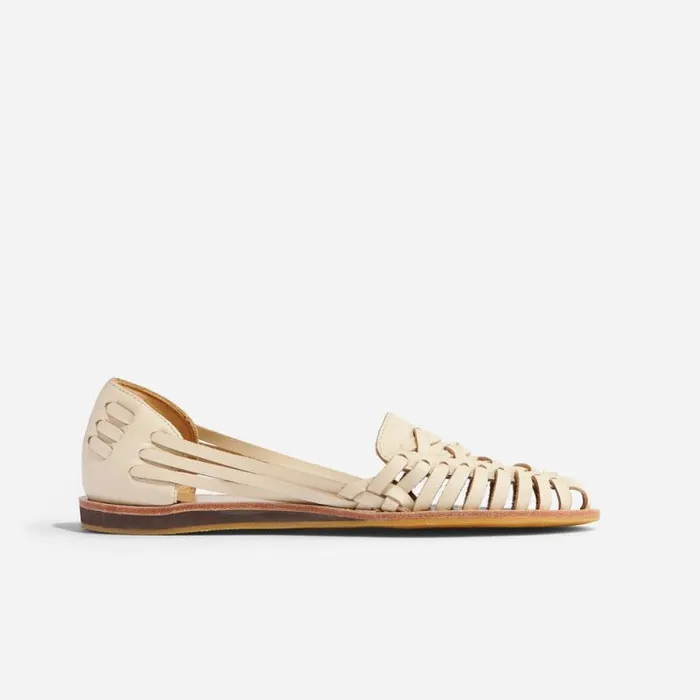 Nisolo Flats and Slip Ons Women Huarache Sandal Bone