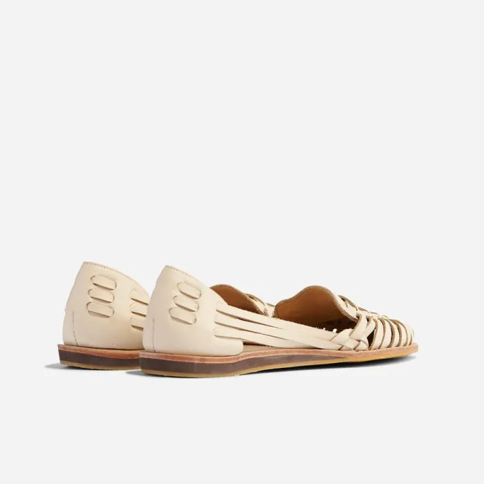 Nisolo Flats and Slip Ons Women Huarache Sandal Bone
