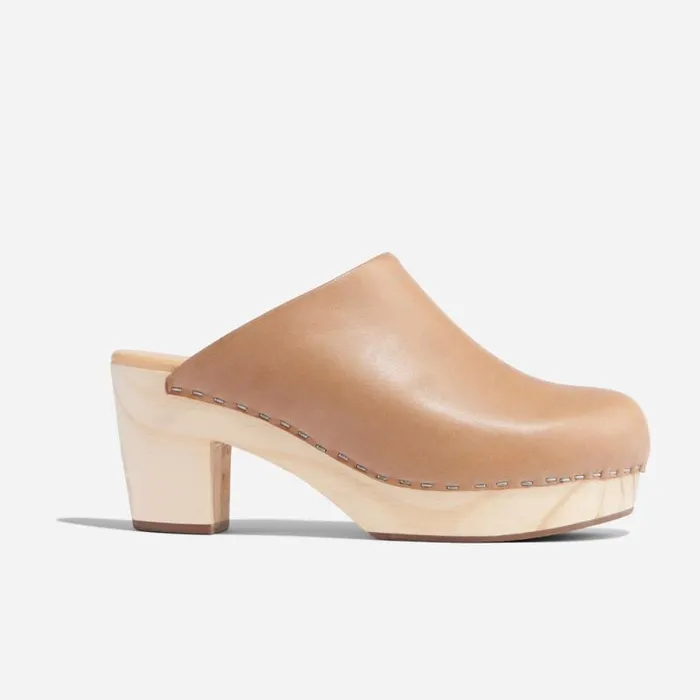 Nisolo Heels Women AllDay Heeled Clog Almond