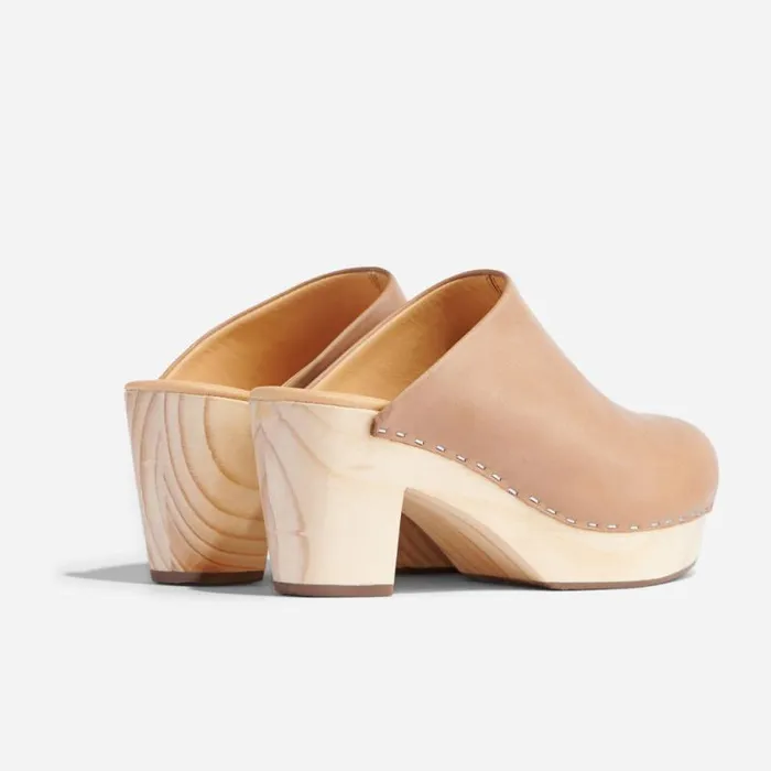 Nisolo Heels Women AllDay Heeled Clog Almond