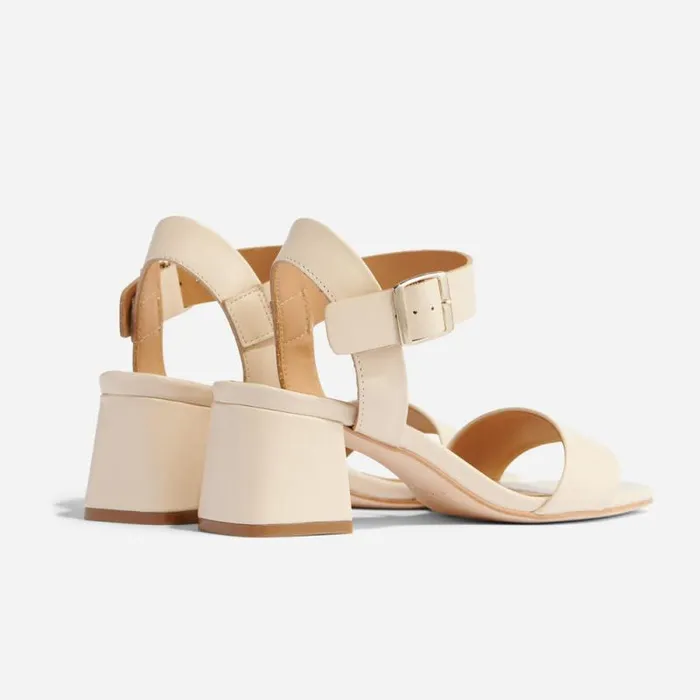 Nisolo Heels Women Stella GoTo Block Heel Sandal Bone Nisolo Heels Women Stella GoTo Block Heel Sandal Bone