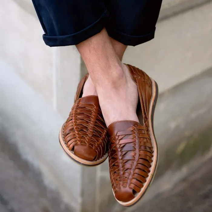 Nisolo Sandals and Slip Ons Men Huarache Sandal Brandy