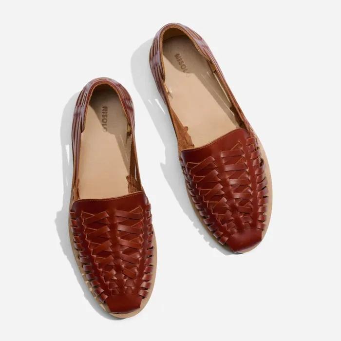 Nisolo Sandals and Slip Ons Men Huarache Sandal Brandy