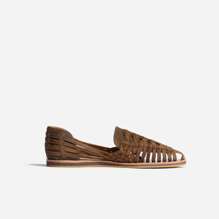 Nisolo Sandals and Slip Ons Men Huarache Sandal Waxed Brown Nisolo Sandals and Slip Ons Men Huarache Sandal Waxed Brown