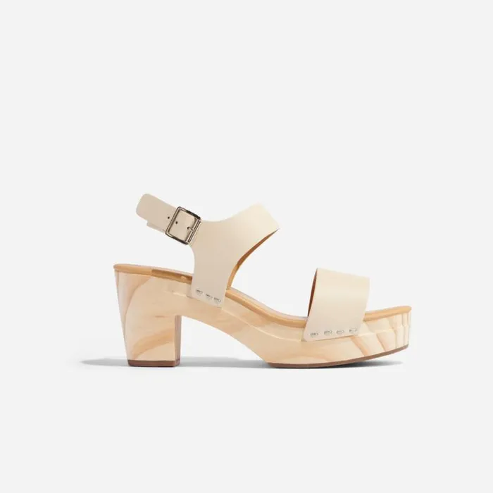 Nisolo Sandals Women AllDay Open Toe Clog Bone Nisolo Sandals Women AllDay Open Toe Clog Bone