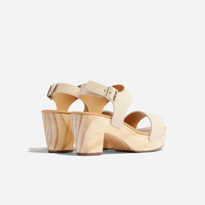 Nisolo Sandals Women AllDay Open Toe Clog Bone Nisolo Sandals Women AllDay Open Toe Clog Bone