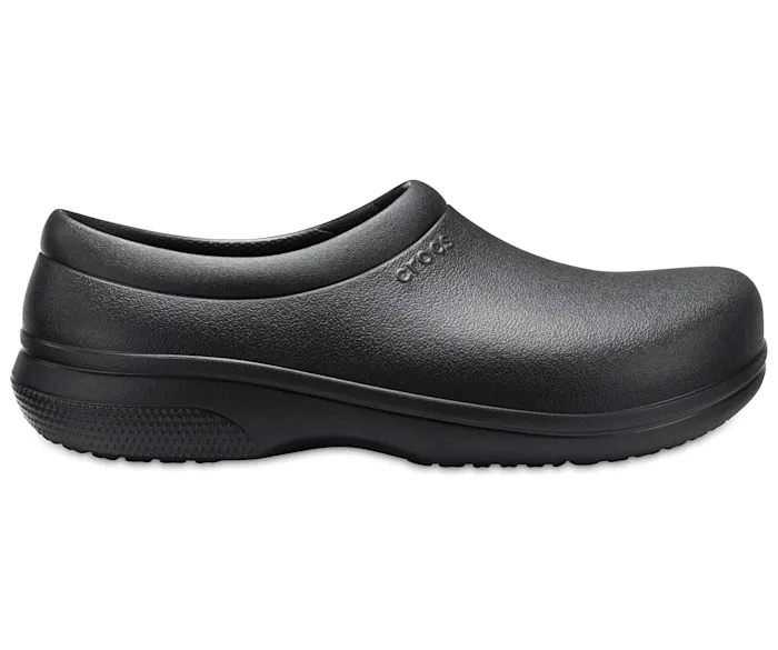 On The Clock Work SlipOn Black Women Crocs Clogs