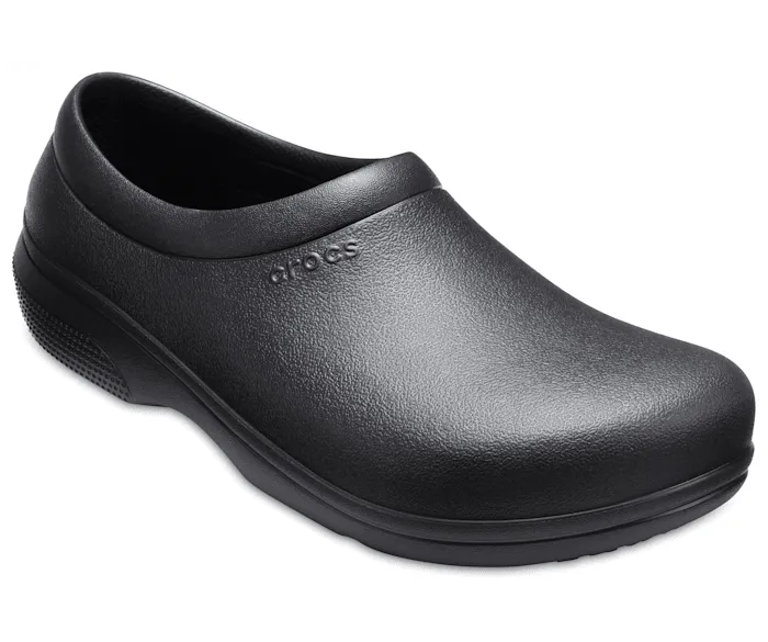On The Clock Work SlipOn Black Women Crocs Clogs