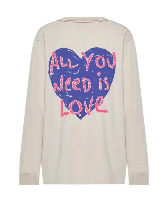 One Teaspoon Basic Tees ALL YOU NEED IS LOVE LONGSLEEVE TEE 8211 Women One Teaspoon Basic Tees ALL YOU NEED IS LOVE LONGSLEEVE TEE 8211 Women