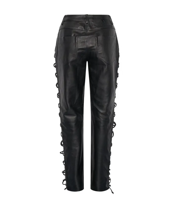 One Teaspoon Bottoms BLACKLIGHT LEATHER LACE UP PANTS 8211 Women One Teaspoon Bottoms BLACKLIGHT LEATHER LACE UP PANTS 8211 Women