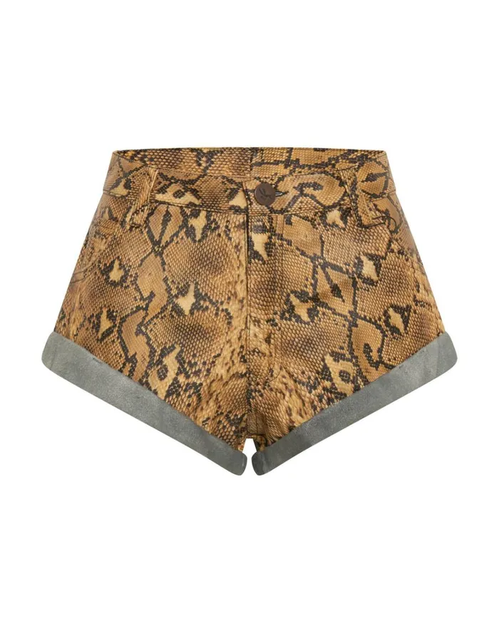 One Teaspoon Bottoms SUN SNAKE LEATHER BANDITS 8211 Women