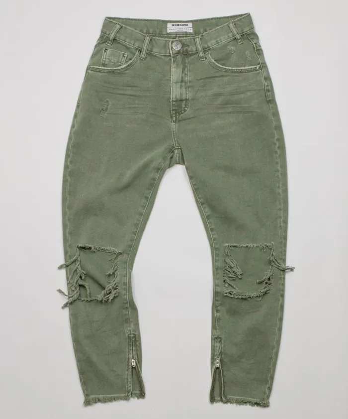 One Teaspoon Bottoms SUPER KHAKI HIGH WAIST FREEBIRDS SKINNY PANT 8211 Women