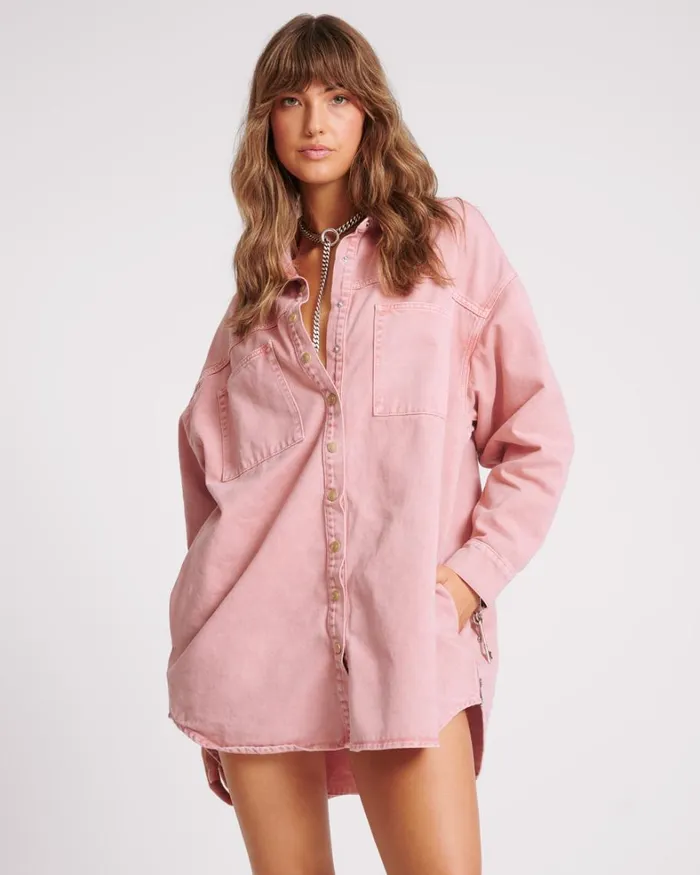 One Teaspoon Denim Dresses VINTAGE RED DENIM DARIA DRESS 8211 Women