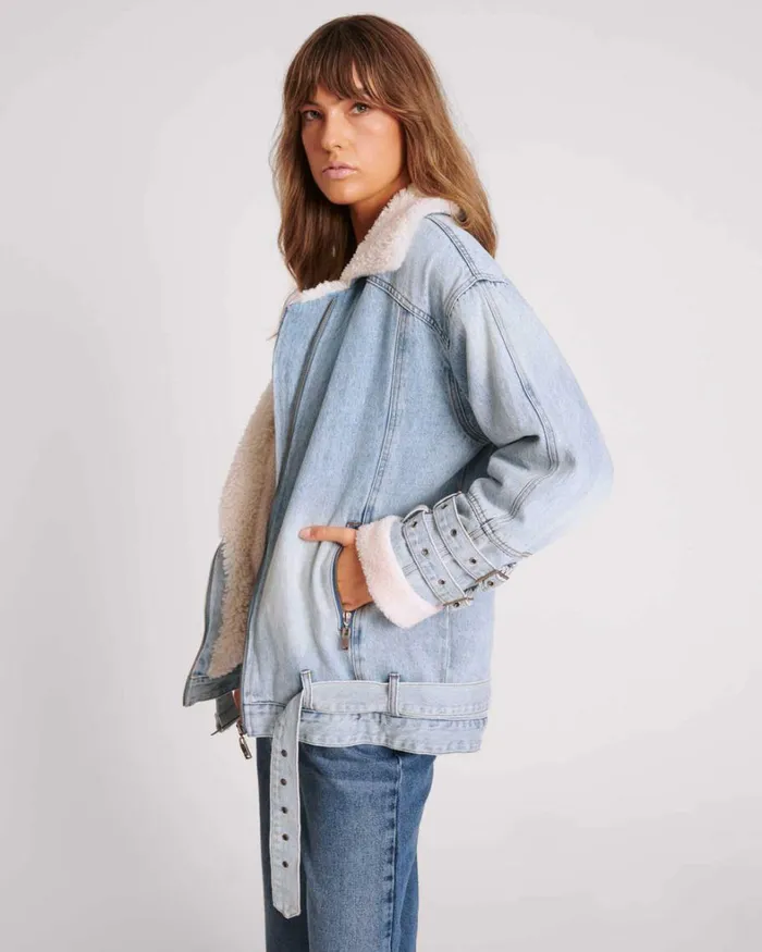 One Teaspoon Denim Jackets SALTY DOG DENIM AVIATOR JACKET 8211 Women One Teaspoon Denim Jackets SALTY DOG DENIM AVIATOR JACKET 8211 Women