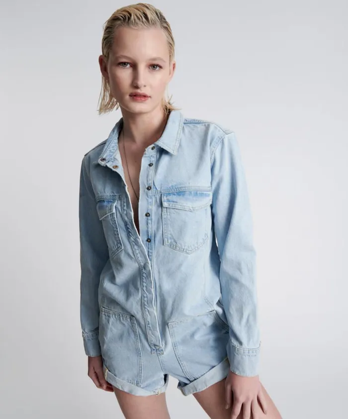 One Teaspoon Denim Jumpsuits BEST BLUE SMILEY CARGO PROPHECY JUMPSUIT 8211 Women