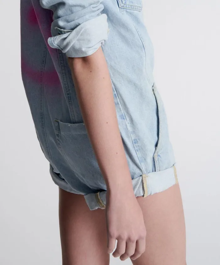 One Teaspoon Denim Jumpsuits BEST BLUE SMILEY CARGO PROPHECY JUMPSUIT 8211 Women