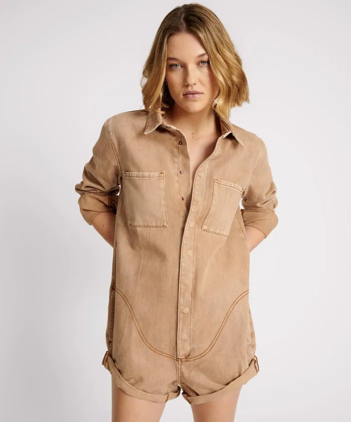 One Teaspoon Denim Jumpsuits GOLD EARTH PROPHECY JUMPSUIT 8211 Women