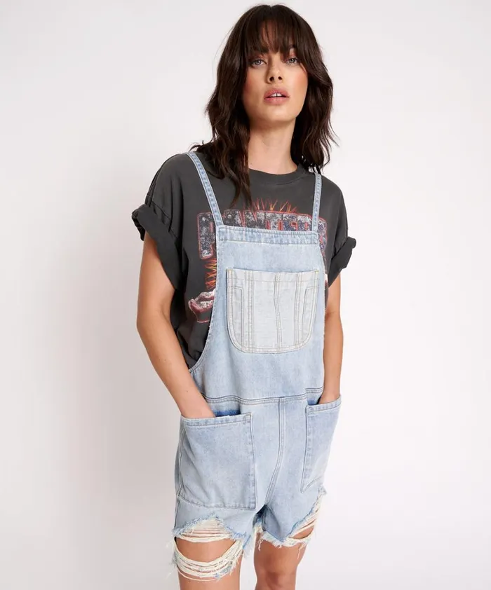One Teaspoon Denim Jumpsuits HENDRIXE PINI DENIM PLAYSUIT 8211 Women One Teaspoon Denim Jumpsuits HENDRIXE PINI DENIM PLAYSUIT 8211 Women