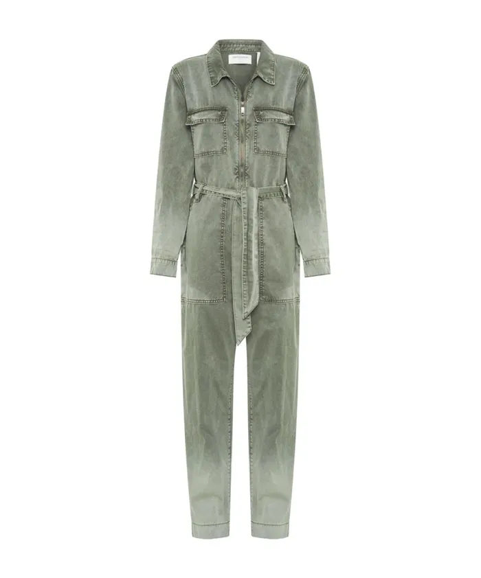 One Teaspoon Denim Jumpsuits OLD KHAKI CLAUDIA OVERALLS 8211 Women