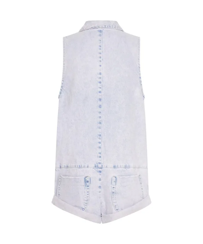 One Teaspoon Denim Jumpsuits PURPLE HAZE MINI BRAXTON JUMPSUIT 8211 Women