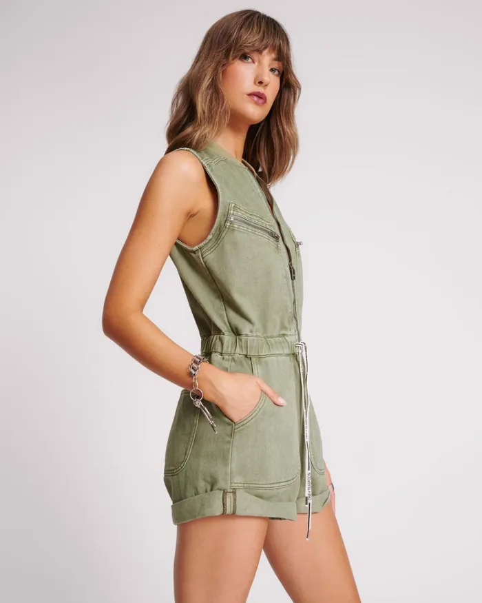 One Teaspoon Denim Jumpsuits SUPER KHAKI LILLY DENIM JUMPSUIT 8211 Women One Teaspoon Denim Jumpsuits SUPER KHAKI LILLY DENIM JUMPSUIT 8211 Women