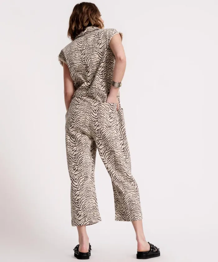 One Teaspoon Denim Jumpsuits ZEBRA SAFARI CAMP OVERALL 8211 Women