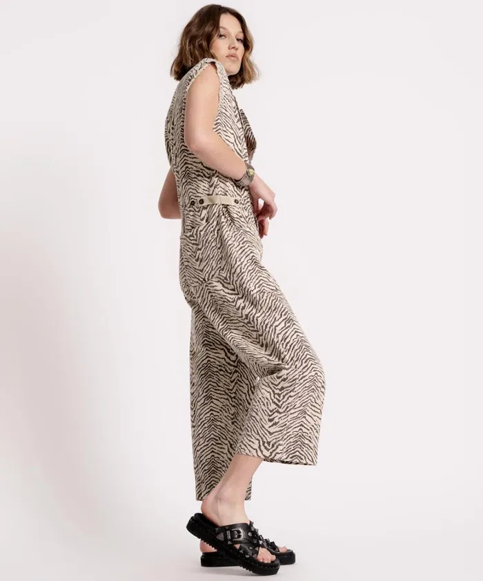 One Teaspoon Denim Jumpsuits ZEBRA SAFARI CAMP OVERALL 8211 Women