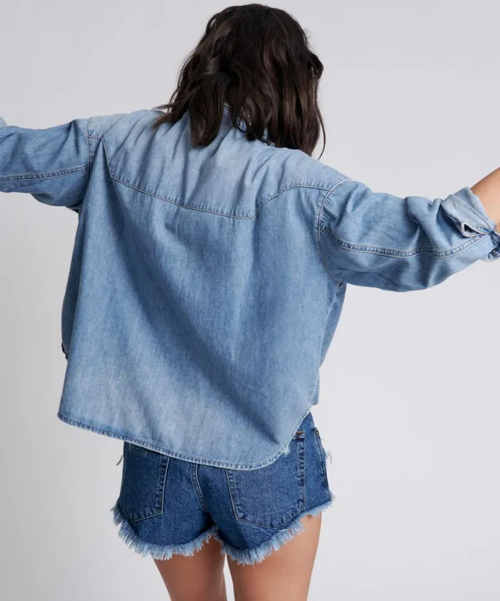 One Teaspoon Denim Tops REVOLVER OVERSIZED DENIM SHIRT 8211 Women