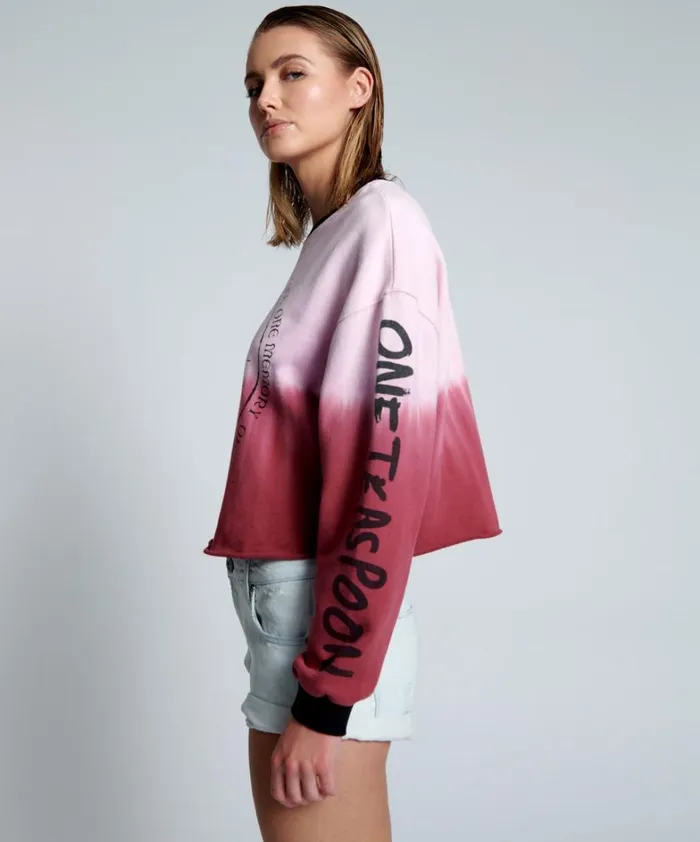 One Teaspoon Hoodies And Sweats FROM THE STARS DIPPED CROPPED SWEATER 8211 Women