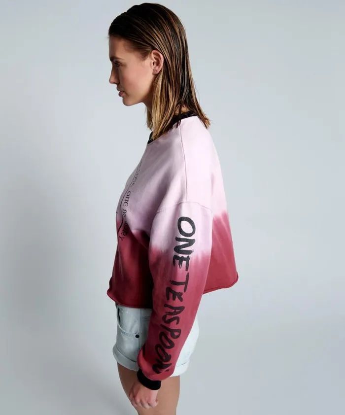 One Teaspoon Hoodies And Sweats FROM THE STARS DIPPED CROPPED SWEATER 8211 Women
