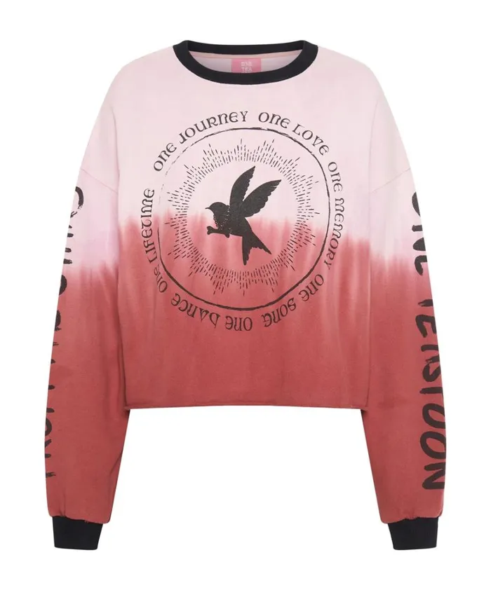 One Teaspoon Hoodies And Sweats FROM THE STARS DIPPED CROPPED SWEATER 8211 Women