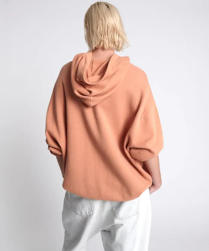 One Teaspoon Hoodies And Sweats OTS RECOVERY HOODY BROWN 8211 Women