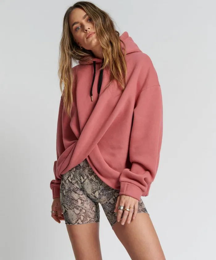 One Teaspoon Hoodies And Sweats RED VELVET LUXE TWISTED HOODY 8211 Women