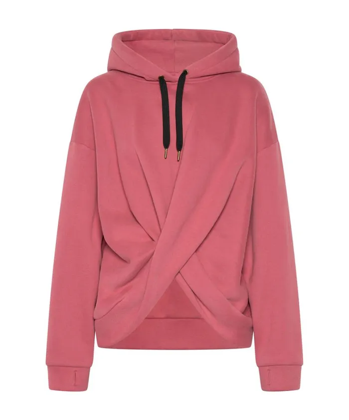 One Teaspoon Hoodies And Sweats RED VELVET LUXE TWISTED HOODY 8211 Women