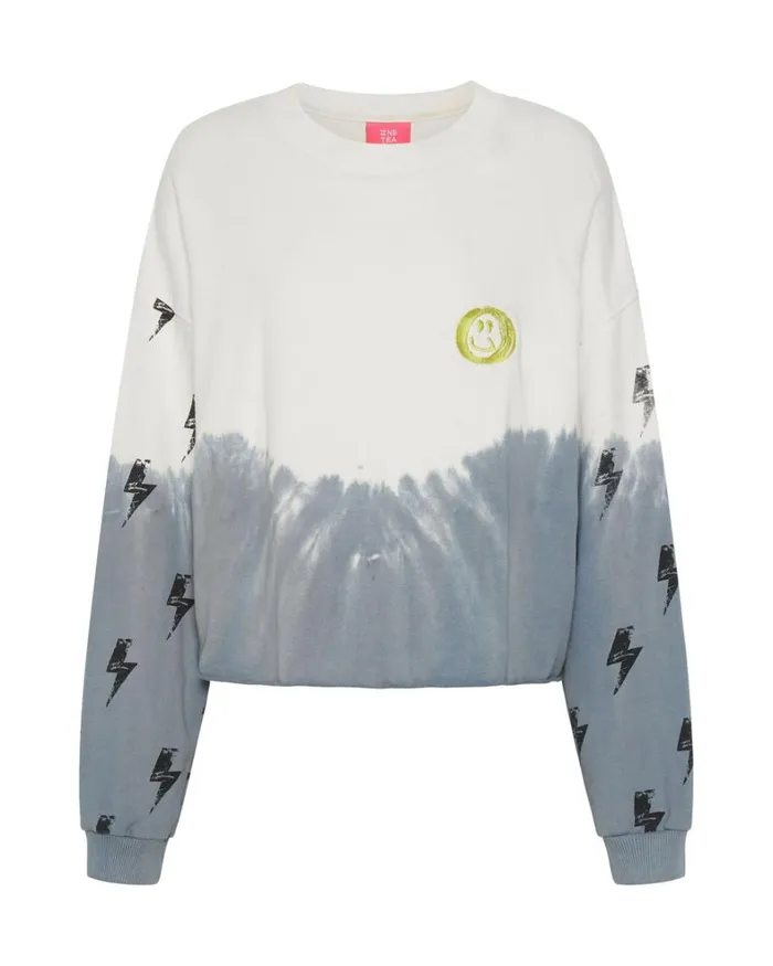 One Teaspoon Hoodies And Sweats SMOKE AND LIGHTNING CROPPED SWEATER 8211 Women One Teaspoon Hoodies And Sweats SMOKE AND LIGHTNING CROPPED SWEATER 8211 Women