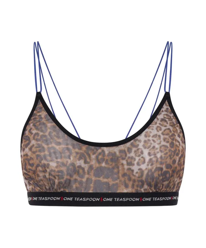 One Teaspoon Intimates ANIMAL MESH LOLA BRALETTE 8211 Women